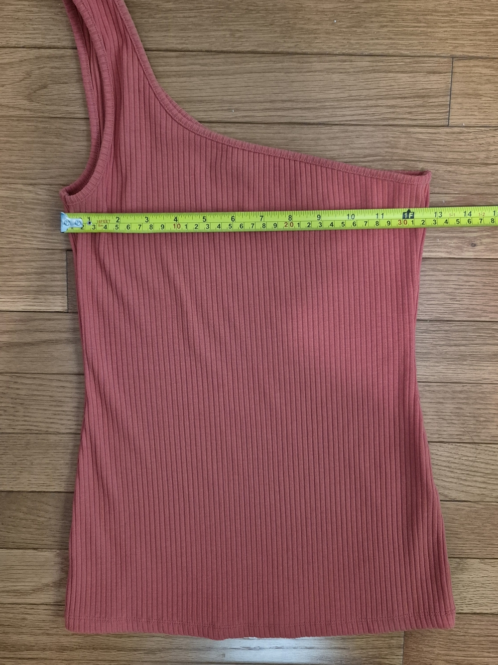 2 Pack - Ribbed One-Shoulder Tank Top - White & Orange 🤍🧡 - Picture 5 of 14